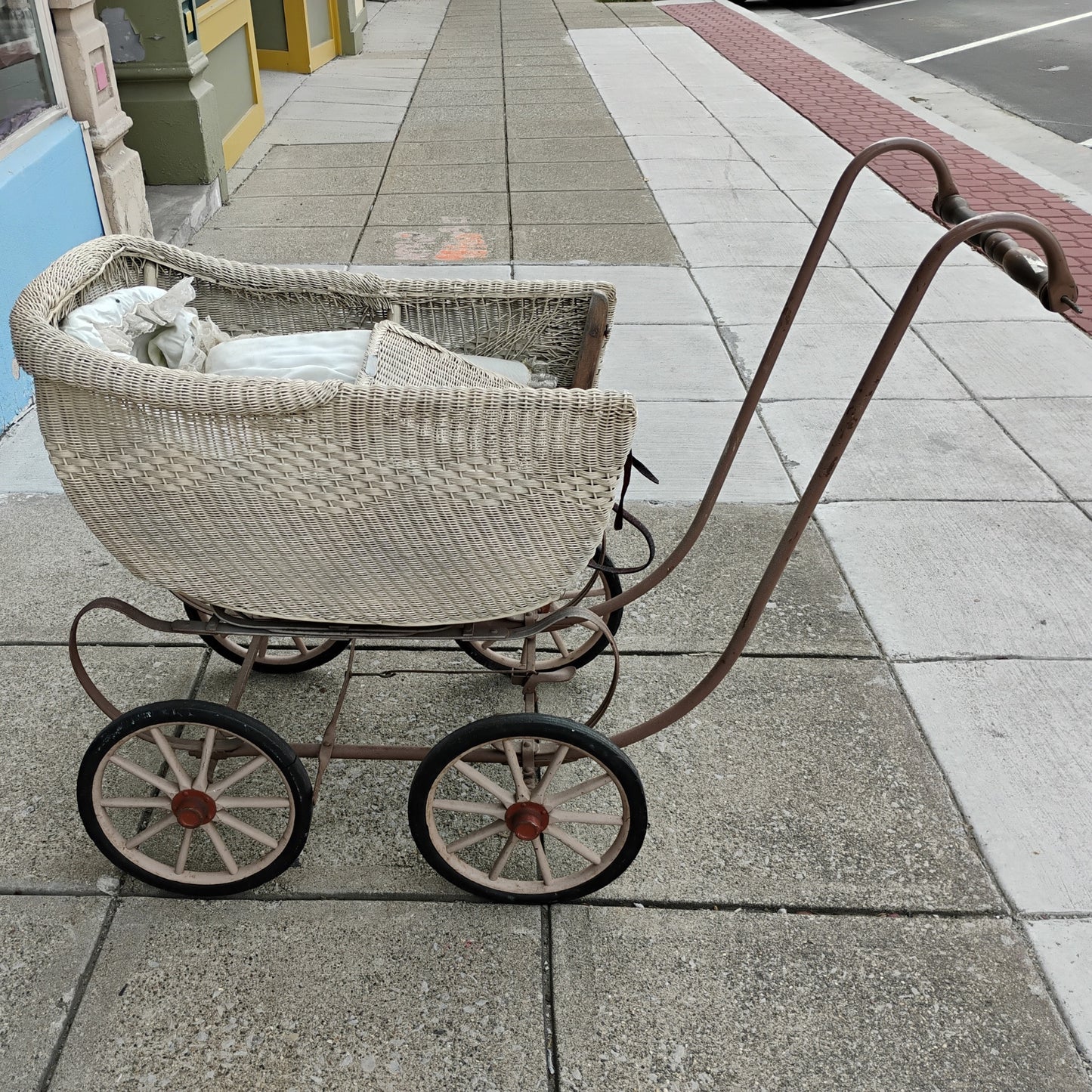 Antique Heywood-Wakefield Wicker Baby Carriage